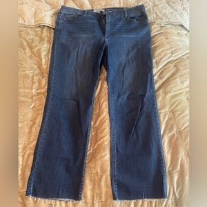 Wit & Wisdom raw hem slim straight leg jean